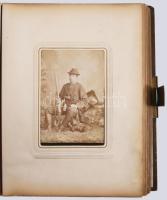 cca 1860-1900 Régi családi fotóalbum, Novák Lajos (1842-1941) egyházi író, kanonok, pápai prelátus h...