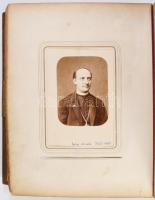 cca 1860-1900 Régi családi fotóalbum, Novák Lajos (1842-1941) egyházi író, kanonok, pápai prelátus h...