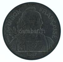 Francia Indokína 1947. 1P Cu-Ni recés perem T:XF French Indo-China 1947. 1 Piastre Cu-Ni reeded edge C:XF Krause KM#32.2