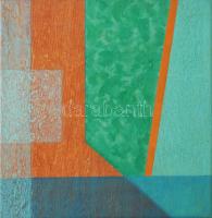 Győrffy Sándor (1951-): Diagonális No. 24, 2019. Akril, vászon, jelzett a hátoldalán. 30×30 cm. / Sándor Győrffy (1951-): Diagonális No. 24, 2019. Acrylic on canvas, signed on the reverse. 30x30 cm.