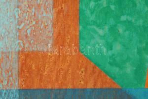 Győrffy Sándor (1951-): Diagonális No. 24, 2019. Akril, vászon, jelzett a hátoldalán. 30×30 cm. / Sá...