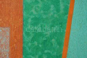 Győrffy Sándor (1951-): Diagonális No. 24, 2019. Akril, vászon, jelzett a hátoldalán. 30×30 cm. / Sá...