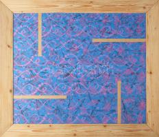 Győrffy Sándor (1951-): Csillámok No. 1, 2006. Akril, farost, jelzett a hátoldalán. 51×61,5 cm. Fake...