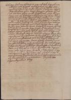 1789 Buják, a bujáki bírák és esküdtek bizonyságlevele Bakonyi János kasznár (gazdatiszt) ügyében, k...