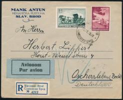 1939 Ajánlott légi levél / Registered airmail cover to Germany