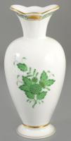 Herendi Apponyi zöld mintás váza. Jelzett, hibátlan, m: 19,5 cm