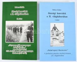 Babucs Zoltán: Jászsági honvédek a II. világháborúban I-II. kötet. I. köt.: "Század vigyázz! Harkocsira! A jászsági páncélos zászlóalj története a II. világháborúban."; II. köt.: "Megremeg a föld amerre magyar honvéd lába lép..." A m. kir. jászberényi 2/III. és 32/III. honvéd gyalogzászlóaljak története (1939-1943.); Jászberény, 2000-2001, Jász Honvédekért Alapítvány, 246 p.; 168 p. Kiadói papírkötések.