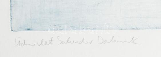 Kéri Imre (1945-): Üdvözlet Salvador Dalinak, 1975. Rézkarc, papír, jelzett, számozott (19/25), 40×3...