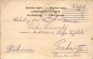 1916 Bosnische Zigeunerin / Bosnian gypsy woman + "K.und K. Milit. Post. Sarajevo" (tear)
