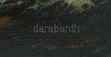 Olvashatatlan jelzéssel, feltehetően orosz festő:, XX. sz. vége. Erdőbelső, 1994. Olaj, vászon, 46×3...