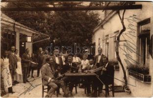 1928 Wien, Vienna, Bécs; Grinzing, Ausg'steckt Karl Rockenbauer. Sandgasse 14. / inn, restauran...