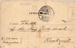 1902 Budapest II. Hűvösvölgy, villamos vasút végállomás, Balázs vendéglője, étterem. Divald Károly 3...