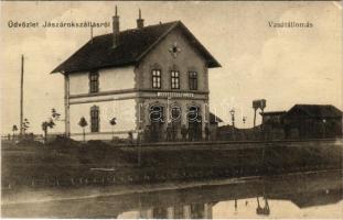 Jászárokszállás, vasútállomás. Leitesdorfer Gyula kiadása (EK)