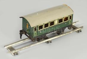 Märklin 17230 fém játék vasúti kocsi egy sínnel és ütközővel 16 cm