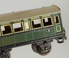 Märklin 17230 fém játék vasúti kocsi egy sínnel és ütközővel 16 cm