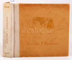 Goethe, Johann Wolfgang: Pandora. Ünnepi játék. 1960, Magyar Helikon. 345. számozott példány. Félbőr...