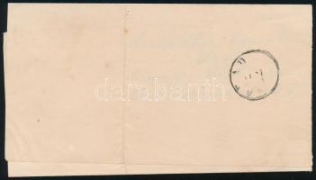 1873 Réznyomat 2kr narancssárga színben távolsági nyomtatványon / on printed matter "(T)EMESVÁR...