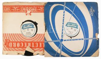 Egy láda gramofon lemez ca 1940-1950 kb 60 db