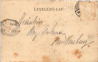 1899 Szombathely, Fő tér, piac, Deutsch Miksa üzlete. Knebel cs. és kir. udvari fényképész (fl)