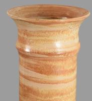 Jelzett iparművész váza. Mázas kerámia, hibátlan. 32 cm