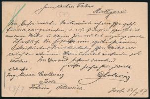 1907 5H díjjegyes levelezőlap Stuttgartba küldve, majd onnan továbbküldve Bietigheimba / 5H PS-card ...