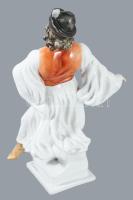 Herendi táncoló juhász. Kézzel festett, jelzett, hibátlan, m: 28,5 cm