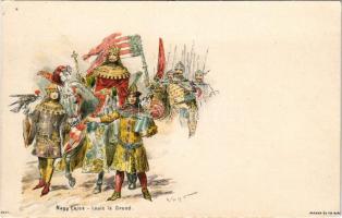 Nagy Lajos. Posner és Fia litho + barna 2 Kr. Ga. (EK)