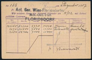 1907 5H díjjegyes levelezőlap / 5H PS-card "NEUSANDEZ-LEMBERG / 57" - Floridsdorf