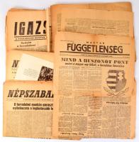 1956 A forradalom hírei újságokban 25 db újság, nagyrészt jó állapotban október- december között