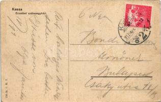 1917 Kassa, Kosice; Erzsébet székesegyház. Szecessziós keret I. Ferenc József és II. Vilmos arcképév...