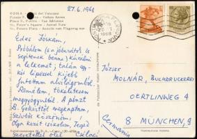 1968 Cs. Szabó László (1905-1984) Kossuth-díjas író, esszéíró, kritikus kézzel írt képeslapja