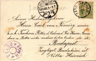 1903 Felsőhági, Visne Hagy, Vysné Hágy (Magas-Tátra, Vysoké Tatry); Hohenlohe herceg vadászlakja, ka...