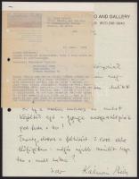 1986 Kálmán Béla (1921-2011) fotóművész kézzel és géppel írt levele