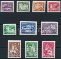 1960 Várak I. vágott sor (ráncok) / imperforate set (creases)