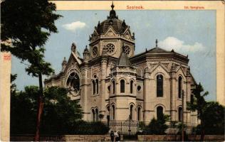 1915 Szolnok, izraelita templom, zsinagóga. Róth Dezső kiadása (EK)