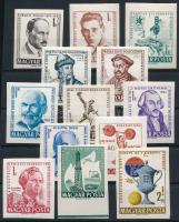 1962 Évfordulók-események vágott sor / imperforate set