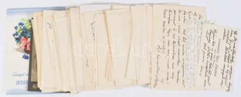 cca 1900-1950 Vegyes névjegykártyák, közte nemesi címeresek + húsvéti üdvözlőlap + egy vizitkártya