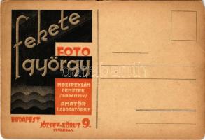 FOTO Fekete György fényképész műterme és üzlete reklámja. Mozireklám lemezek (diapositiv), amatőr la...