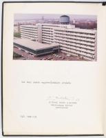 1988 Győr, MN. 6. Katonai Kórház fényképes emléklapja, Dr. Ónodi István orvos ezredes, kórházparancsnok aláírásával, eredeti dísztokban