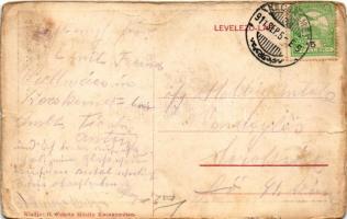 1911 Kecskemét, az 1911. július 8-ai földrengés után, Dragoni főhadnagy villája, romok. G. Fekete Mi...