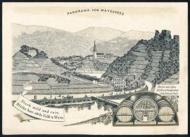 1900 Mayschoss a. d. Ahr borospince dekoratív litho reklám nyomtatvány és árjegyzéke 4 p.

1900 Ma...