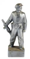 Munkásőr alumínium szobor, m: 15 cm