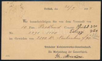 1884 2kr díjjegyes levelezőlap / 2kr PS-card "K. K. POST AMBULANCE" - "PETTAU"
