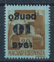 1945 Kisegítő 10P/80f fordított felülnyomással / inverted overprint