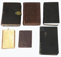 6 db vegyes régi imakönyv, közte érdekes kötésekkel