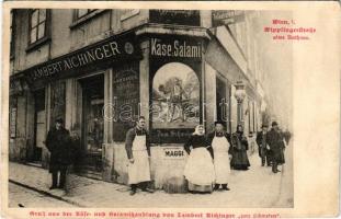 Wien, Vienna, Bécs; Gruss aus der Käse- und Salamihandlung von Lambert Aichinger "zum Schweizer...