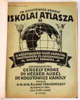 1934 Dr. Kogutowicz Károly iskolai atlasza II., félvászon kötésben, 56p