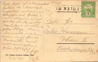 1916 Fülek, Filakovo; várrom. Krämer Jeremiás kiadása / castle ruins + "FÜLEK P.U." (EK)