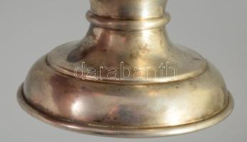 Ezüst (ag) talpas kínáló, üvegbetét nélkül, jelzett, Pest, 1872-1937 közötti fémjel, 800 ezrelékes e...
