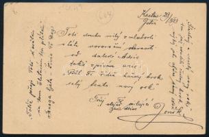 1894 2kr díjjegyes levelezőlap / 2kr PS-card, "KASTAV" - "HOHENMAUTH"